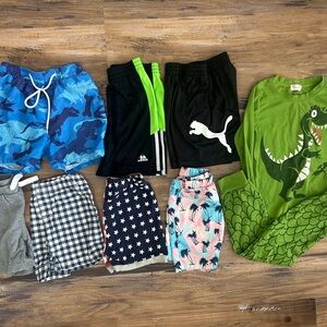 Shorts and Swim Shorts Bundle with Green Dino Pajama
